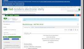 
							         Bauleistung - 88798-2018 - TED Tenders Electronic Daily								  
							    