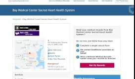 
							         Bay Medical Center Sacred Heart Health System | MedicalRecords.com								  
							    
