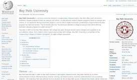 
							         Bay Path University - Wikipedia								  
							    