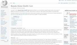 
							         Bayada Home Health Care - Wikipedia								  
							    