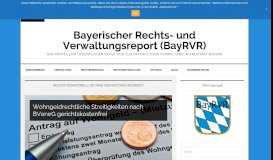 
							         Bayerischer Rechts- und Verwaltungsreport (BayRVR) – Das Portal ...								  
							    