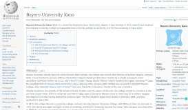 
							         Bayero University Kano - Wikipedia								  
							    