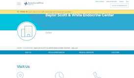 
							         Baylor Scott & White Endocrine Center - Dallas - Home								  
							    