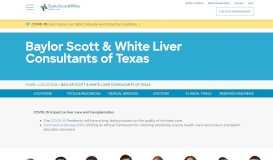 
							         Baylor Scott & White Liver Consultants of Texas - Home								  
							    