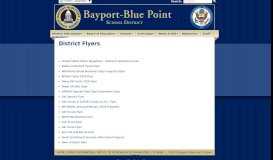 
							         Bayport-Blue Point School District District Information | District Flyers								  
							    
