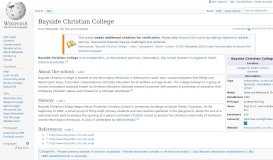 
							         Bayside Christian College - Wikipedia								  
							    
