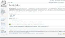 
							         Bayside College - Wikipedia								  
							    