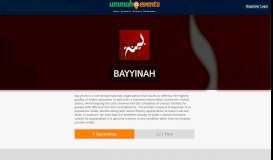 
							         Bayyinah - Ummah.Events								  
							    