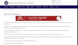 
							         BBC School Report – Urmston Grammar School								  
							    