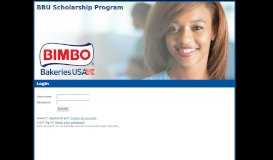 
							         BBU Scholarship Program - Login								  
							    