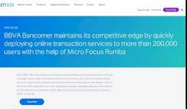 
							         BBVA Bancomer Success Story | Micro Focus								  
							    