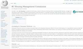 
							         BC Housing Management Commission - Wikipedia								  
							    