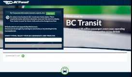 
							         BC Transit - Choose Transit System								  
							    