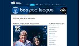 
							         BCA Pool League (BCAPL) - CueSports International (CSI)								  
							    