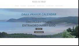 
							         BCE Ways to Pray Calendar								  
							    