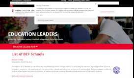 
							         BCF Schools | General Board of Higher Education and Ministry								  
							    