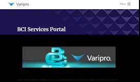 
							         BCI Services Portal - Varipro								  
							    