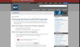 
							         BCIT : : IT Services : : Exchange (Outlook Email) 2019 Upgrade								  
							    