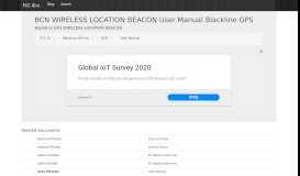 
							         BCN WIRELESS LOCATION BEACON User Manual Blackline GPS Inc								  
							    
