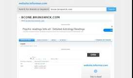 
							         bcone.brunswick.com at Website Informer. Login. Visit Bcone ...								  
							    