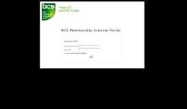 
							         BCS Membership Scheme Portal								  
							    