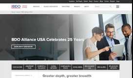 
							         BDO Alliance | Accounting Alliance Network - BDO USA, LLP								  
							    