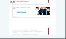 
							         BDO Client Portal - Login								  
							    