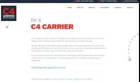 
							         Be a C4 Carrier - C4 Logistics - Stay Agile								  
							    