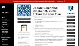 
							         Beach Park School District #3: Home								  
							    