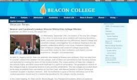 
							         Beacon and Landmark Leaders Discuss Distinctive College Mission ...								  
							    
