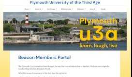 
							         Beacon Members Portal - Plymouth University of the Third Age								  
							    