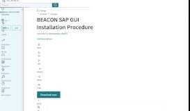
							         BEACON SAP GUI Installation Procedure | Internet Explorer (83 views)								  
							    