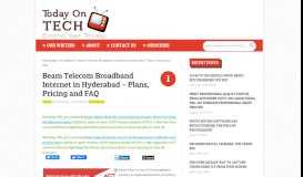 
							         Beam Telecom Broadband Internet in Hyderabad – Plans, Pricing and ...								  
							    