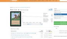 
							         Bear Cub, Portal Second Age (PO2) Price History - MTGGoldfish								  
							    