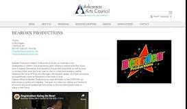 
							         Bearden Productions - Arkansas Arts Council								  
							    