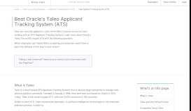 
							         Beat Oracle's Taleo Applicant Tracking System (ATS) - JobTestPrep								  
							    