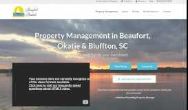 
							         Beaufort Rentals in Beaufort, Okatie & Bluffton, SC								  
							    