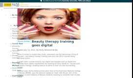 
							         Beauty therapy training goes digital | Career FAQs								  
							    