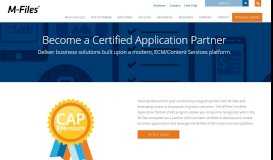 
							         Become a Certified Application Partner | M-Files								  
							    