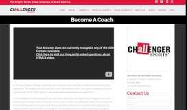 
							         Become a Challenger Sports Coach | Challenger Sports								  
							    