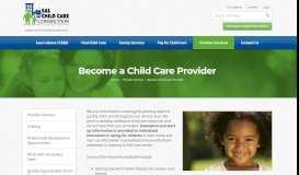 
							         Become a Child Care Provider - SAL Child Care Connection								  
							    