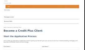 
							         Become a Credit Plus Client | Credit Plus								  
							    