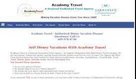 
							         Become a Disney Travel Agent with Academy Travel								  
							    