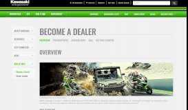 
							         Become a Kawasaki Dealer | Kawasaki Motors Corp., USA								  
							    
