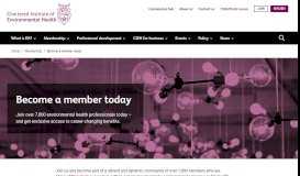 
							         Become a member today - Chartered Institute of Environmental Health								  
							    