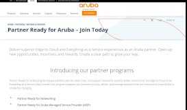 
							         Become a partner | Aruba - Aruba Networks								  
							    