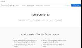 
							         Become a Partner | Comparison Shopping Partner Portal by Google								  
							    