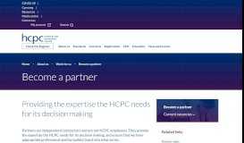 
							         Become a Partner - HCPC								  
							    
