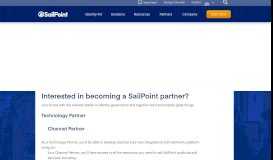 
							         Become a partner | SailPoint - SailPoint Technologies								  
							    
