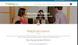 
							         Become A Patient - Affinity Health Center								  
							    